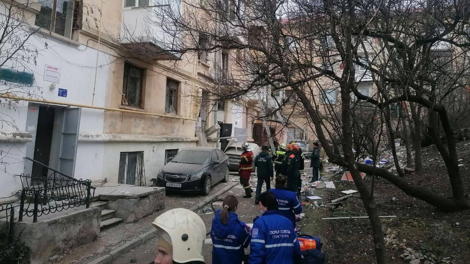 При взрыве газового баллона в жилом доме в Севастополе никто не пострадал